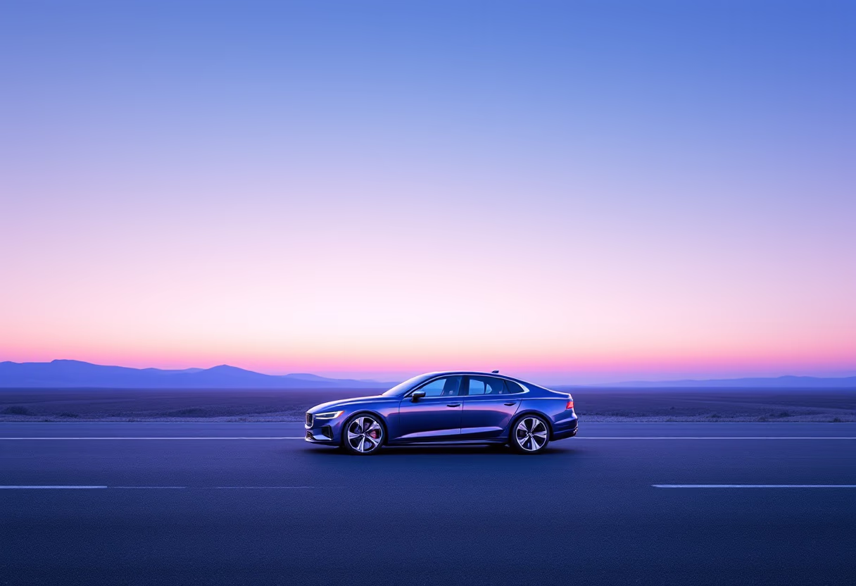 [background image] image of car on a scenic road (for an automotive service)