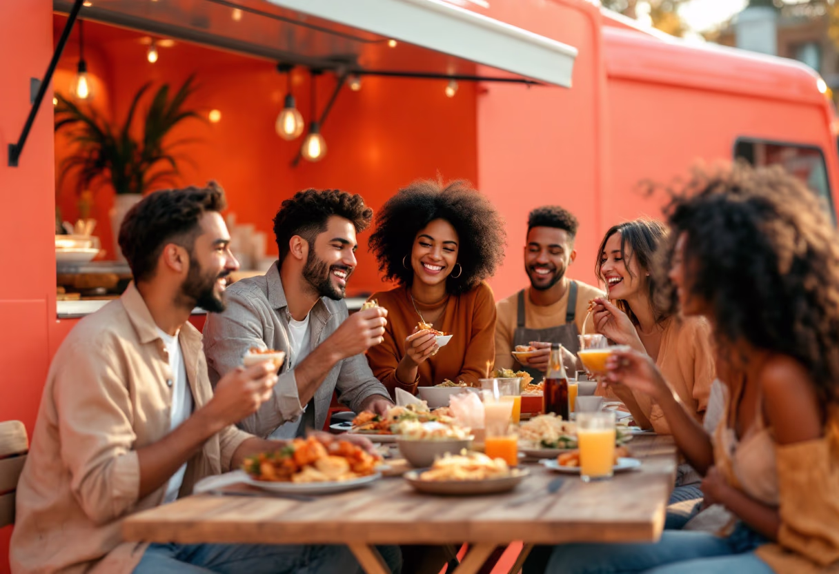 image of community engagement (for a food truck)